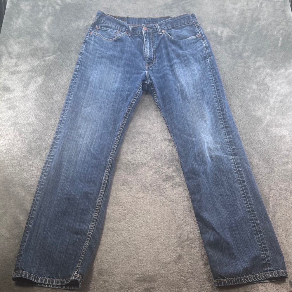 Levis 505 Regular Fit Straight Leg Jeans Mens 33x32 Medium Wash Blue 00505-1136